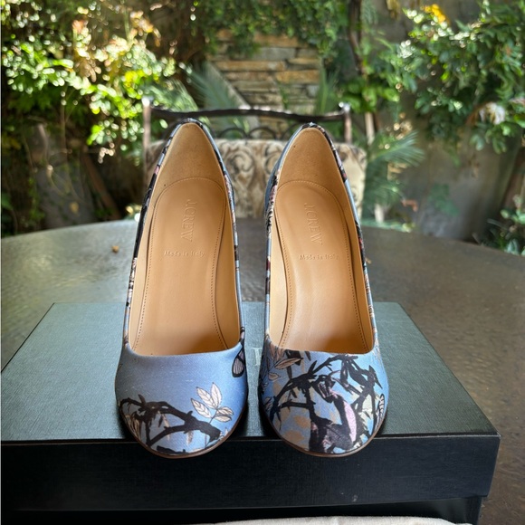 J. Crew Size 7 Etta glitter heel pumps in hummingbird - Picture 7 of 8